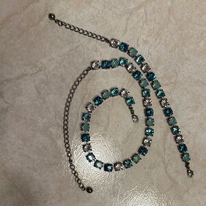 Swarovski Crystal Necklace and Bracelet Set